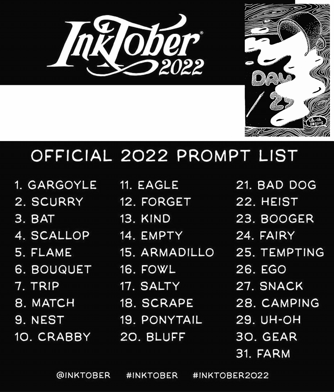 Inktober 2022 — Изображение №1 — Иллюстрация, Графика на Dprofile