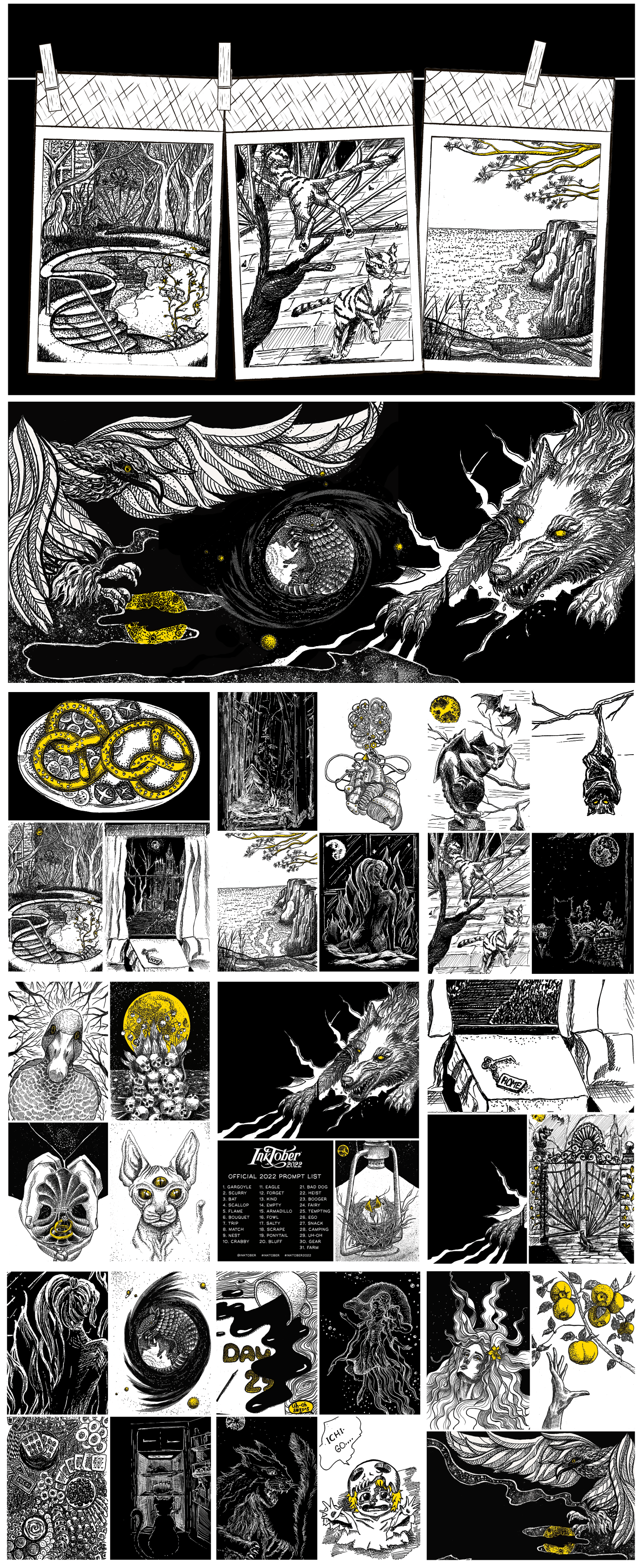 Inktober 2022 — Изображение №5 — Иллюстрация, Графика на Dprofile