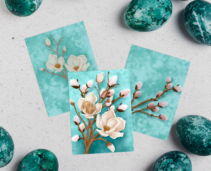 Easter postcards — Иллюстрация, Анимация на Dprofile