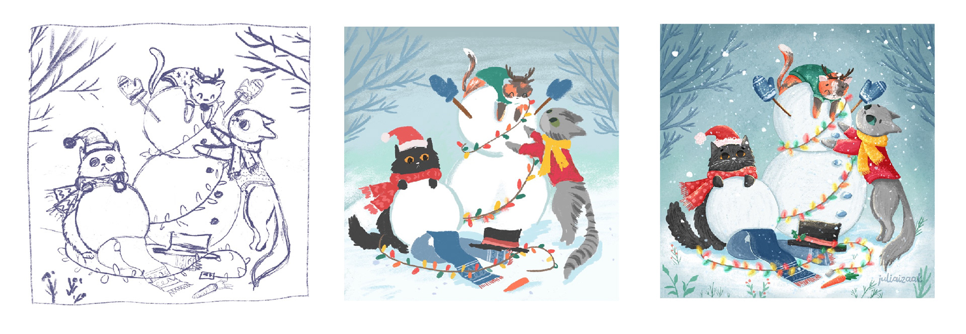 HAPPY CHRISTMAS CAT — Изображение №8 — Иллюстрация на Dprofile