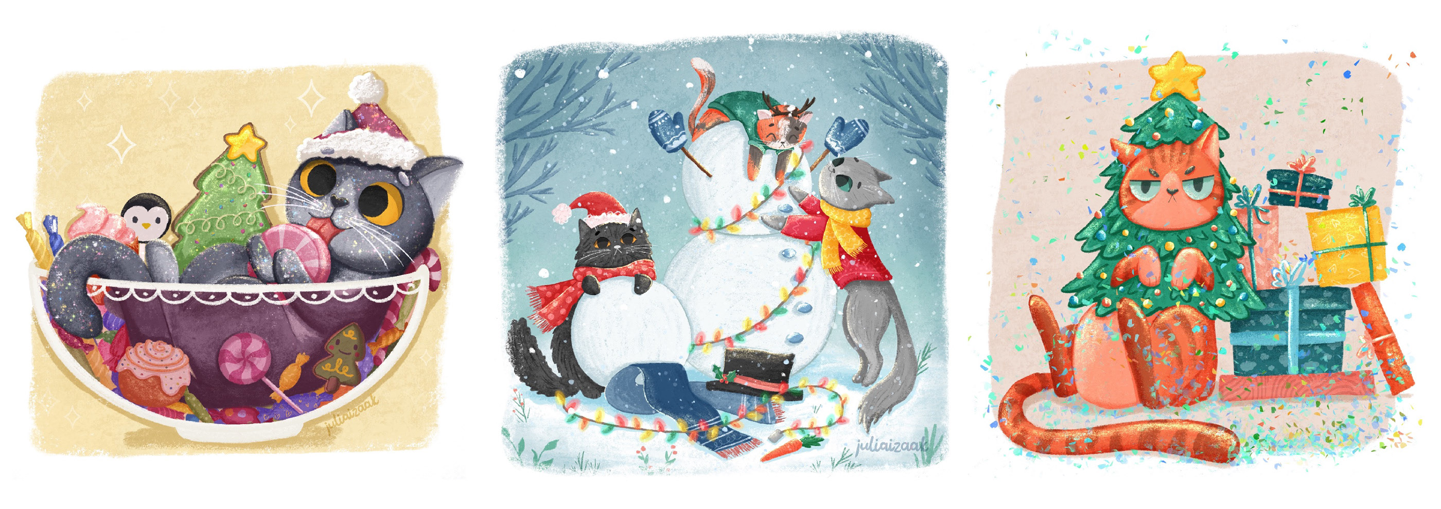 HAPPY CHRISTMAS CAT — Изображение №14 — Иллюстрация на Dprofile