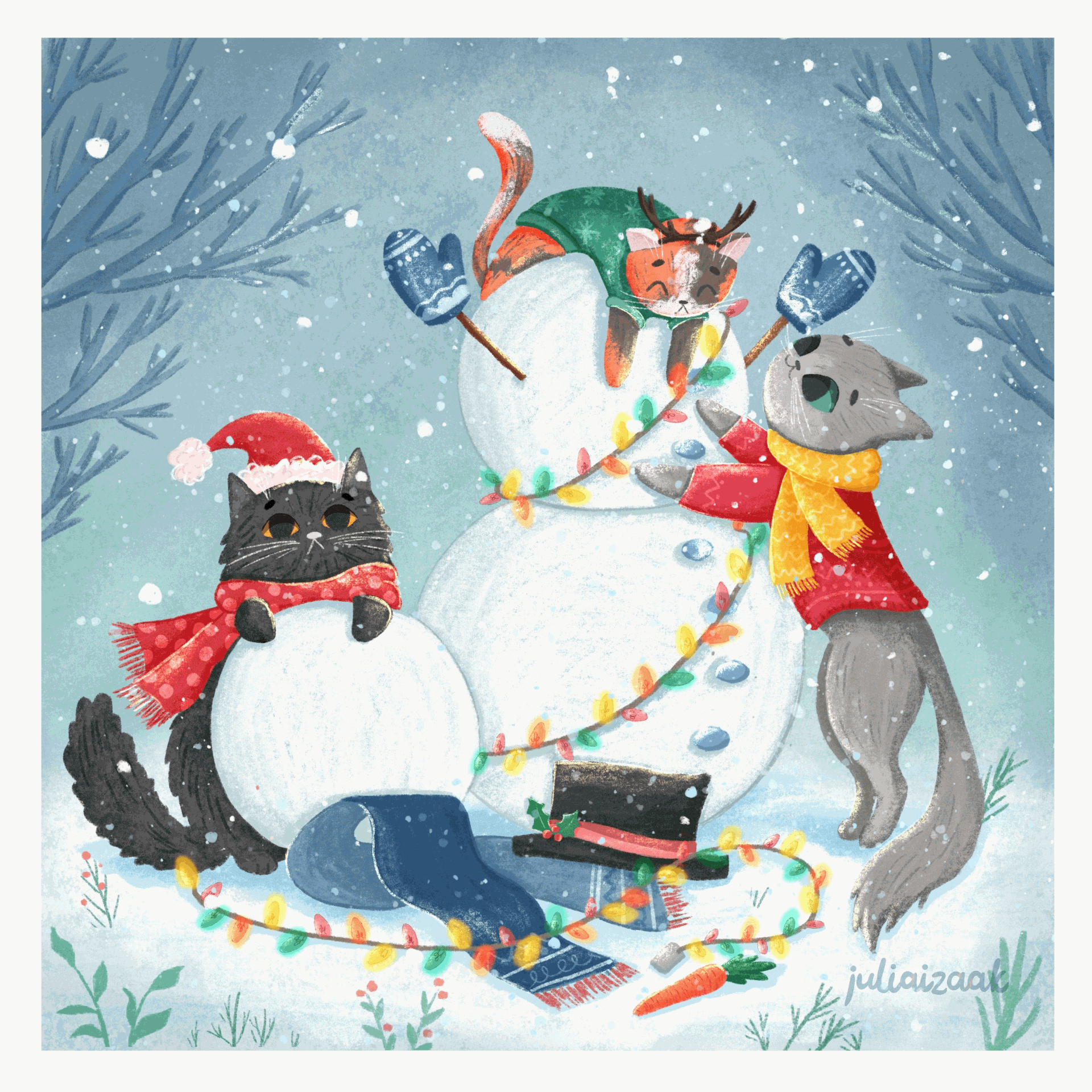 HAPPY CHRISTMAS CAT — Изображение №7 — Иллюстрация на Dprofile