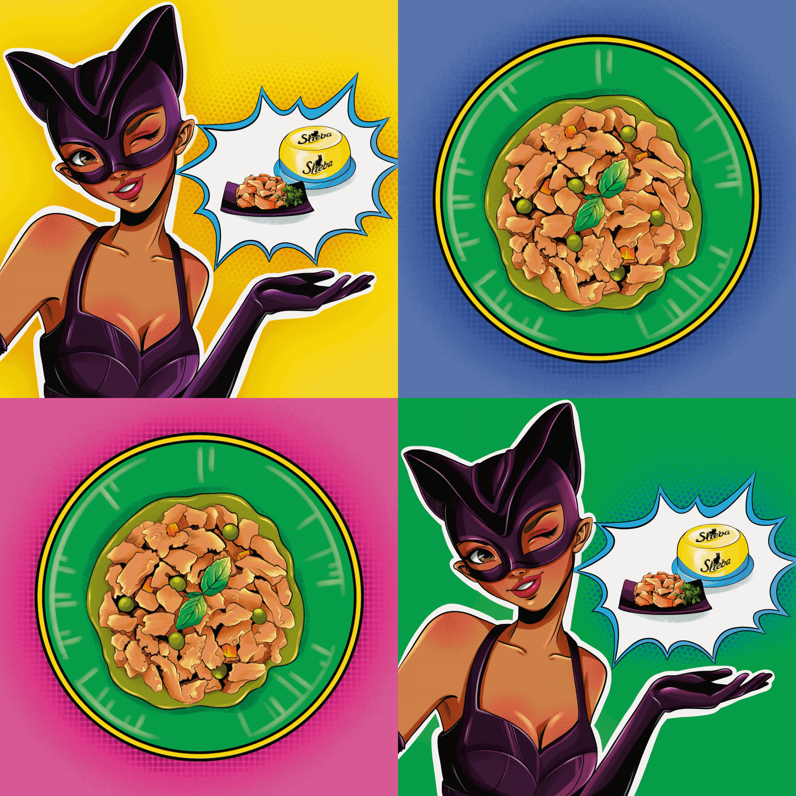 Рекламный концепт проект для кормаSheba — Изображение №5 — Брендинг, Иллюстрация на Dprofile