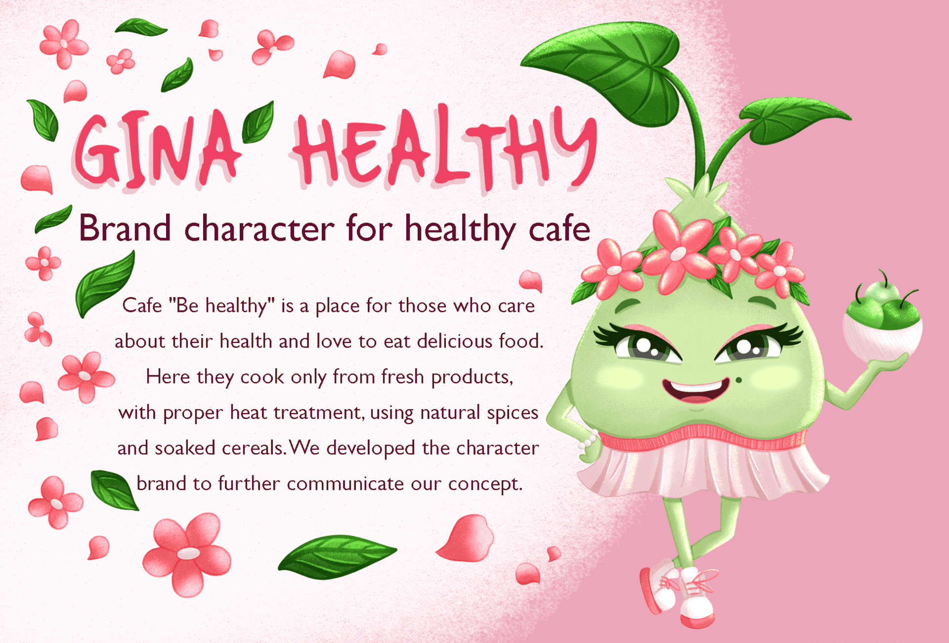 Brand Character. Gina Healthy buckwheat seed — Изображение №1 — Брендинг, Иллюстрация на Dprofile