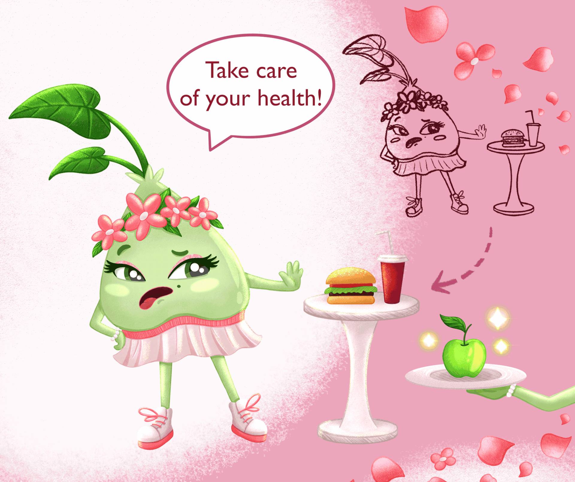 Brand Character. Gina Healthy buckwheat seed — Изображение №3 — Брендинг, Иллюстрация на Dprofile