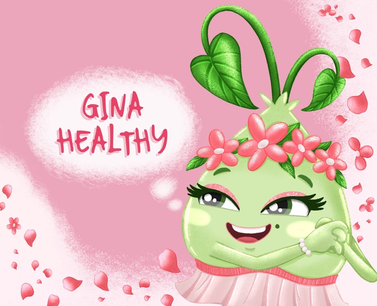 Brand Character. Gina Healthy buckwheat seed — Брендинг, Иллюстрация на Dprofile