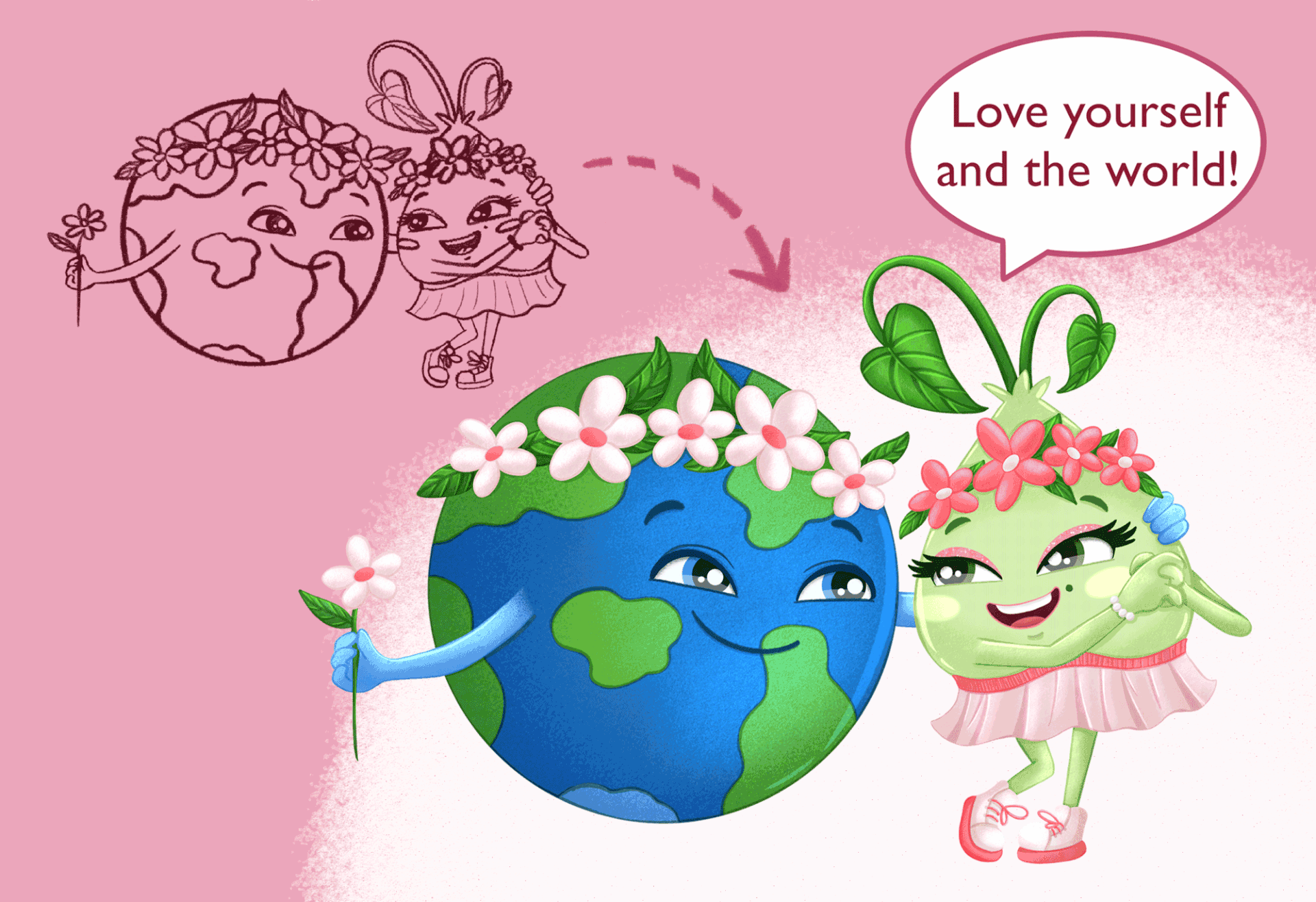 Brand Character. Gina Healthy buckwheat seed — Изображение №6 — Брендинг, Иллюстрация на Dprofile