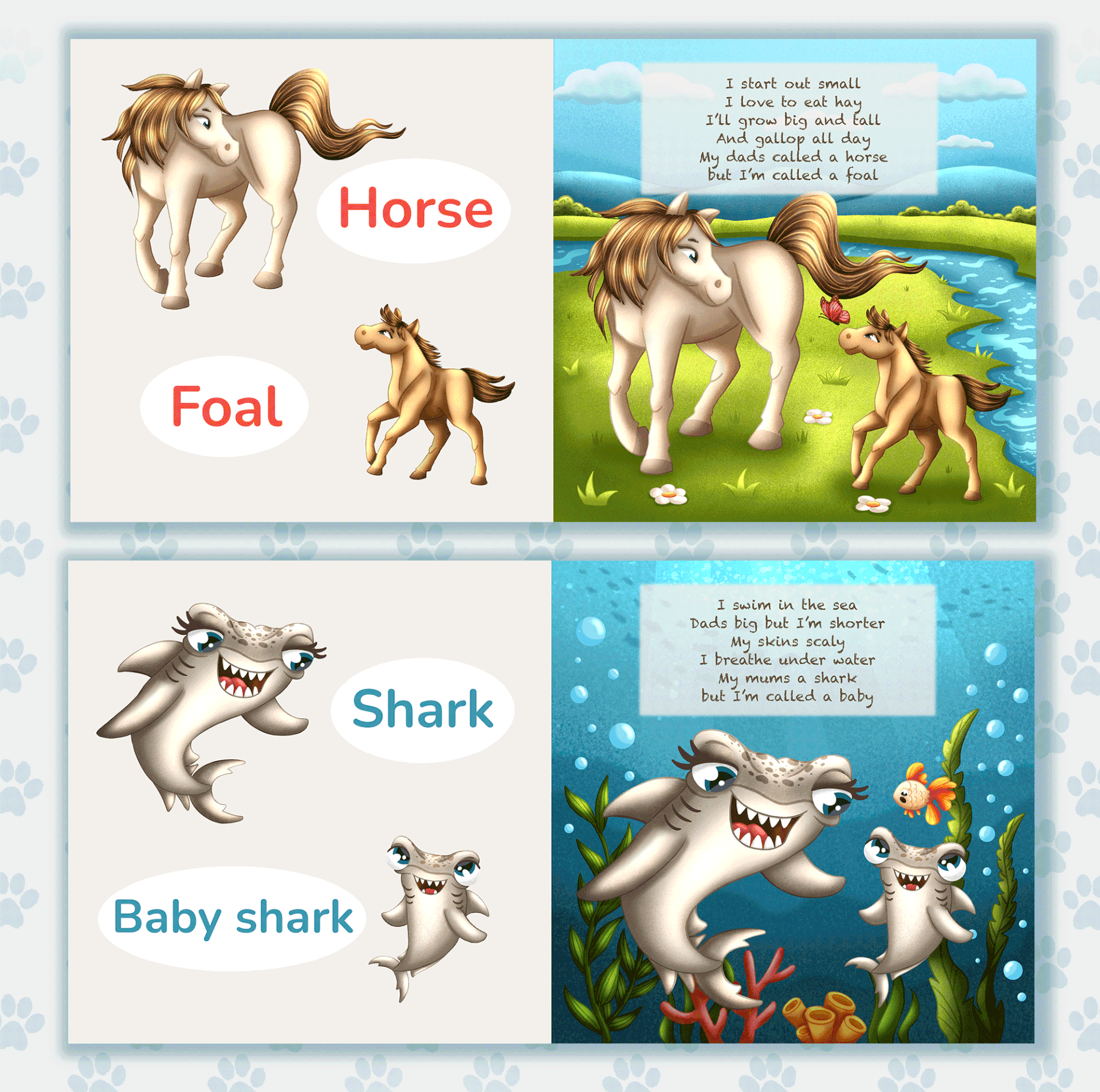 Детская книга  "Animals & their Babies" — Изображение №7 — Иллюстрация, Графика на Dprofile