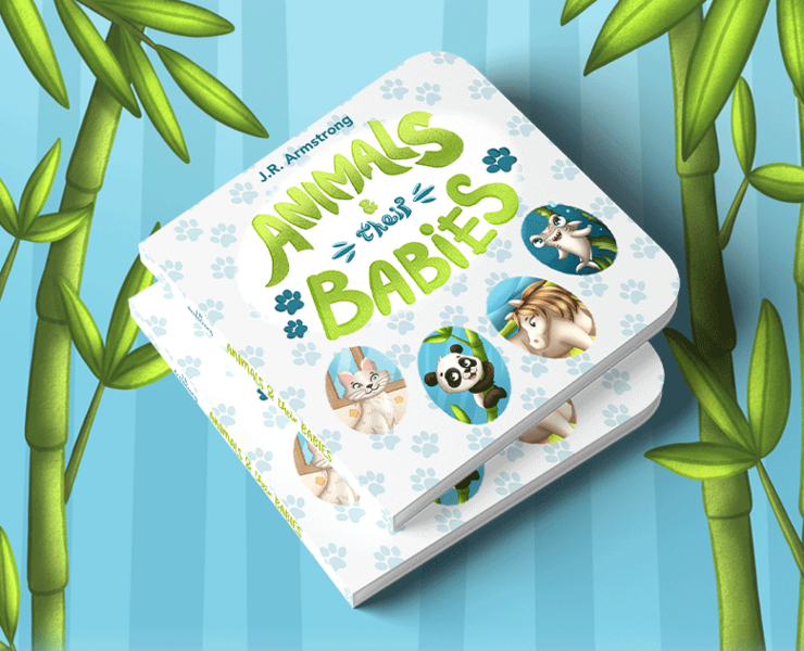Детская книга  "Animals & their Babies" — Иллюстрация, Графика на Dprofile