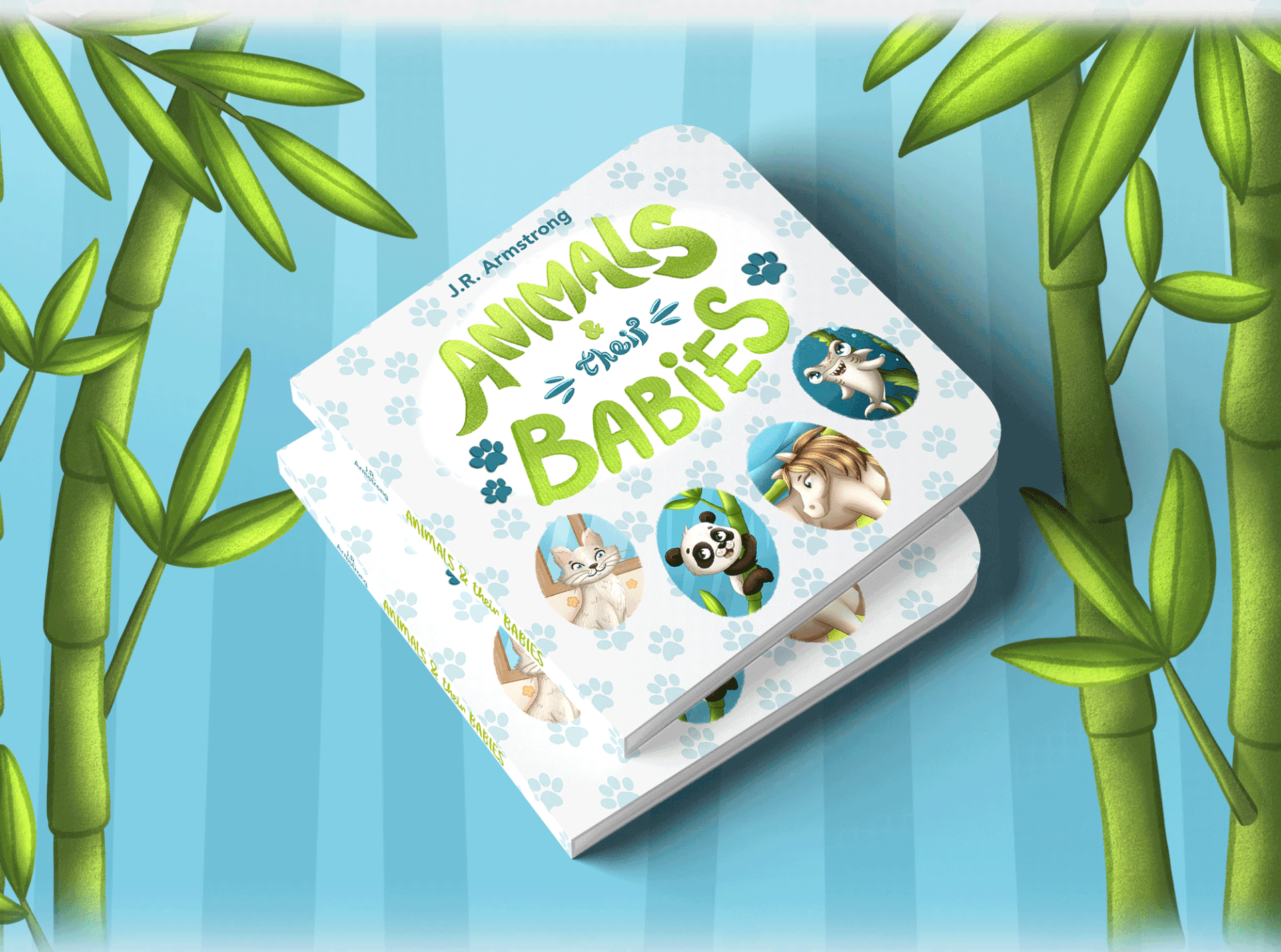 Детская книга  "Animals & their Babies" — Изображение №3 — Иллюстрация, Графика на Dprofile