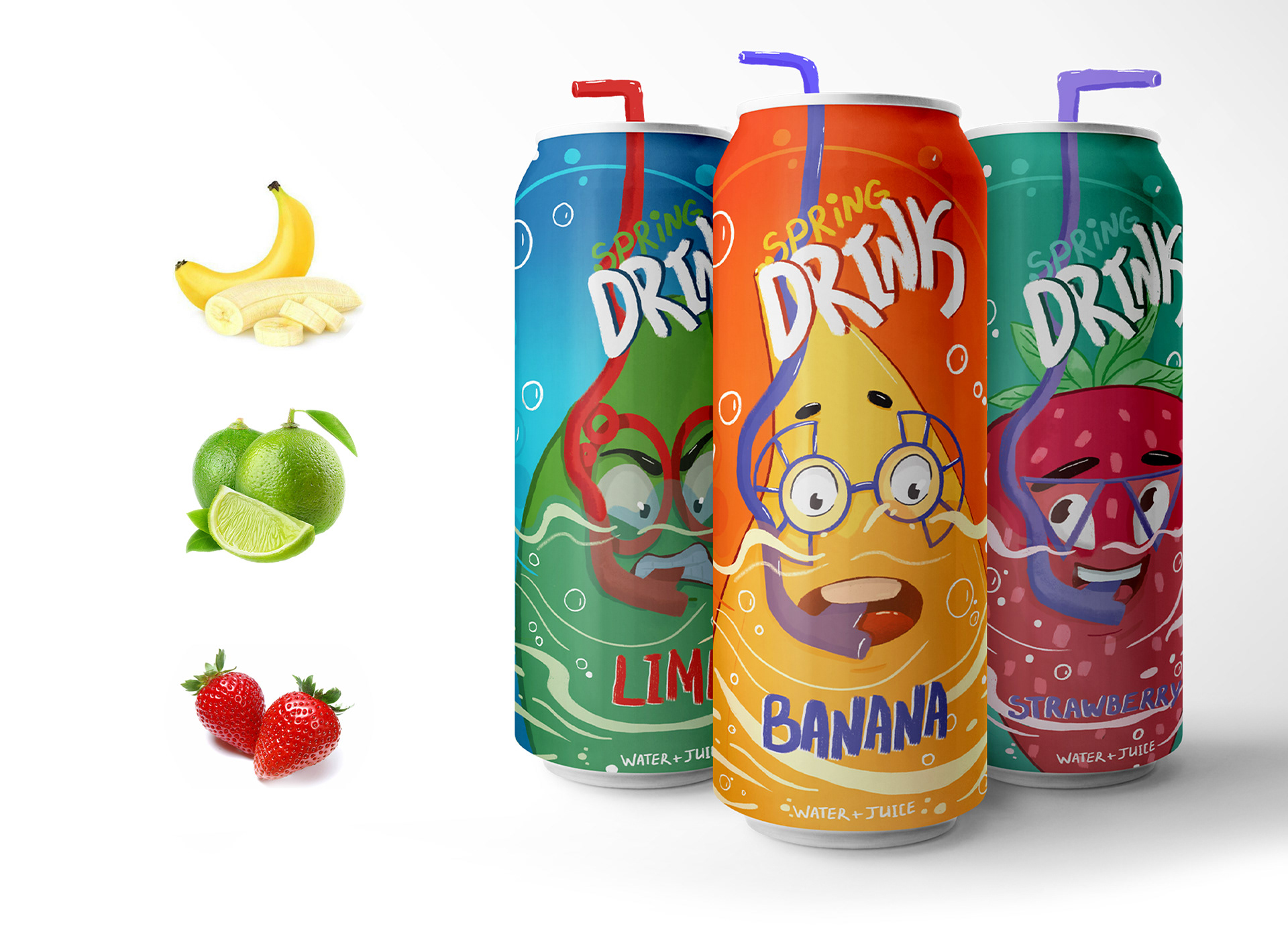 Дизайн упаковки Spring drink. — Изображение №6 — Брендинг, Иллюстрация на Dprofile