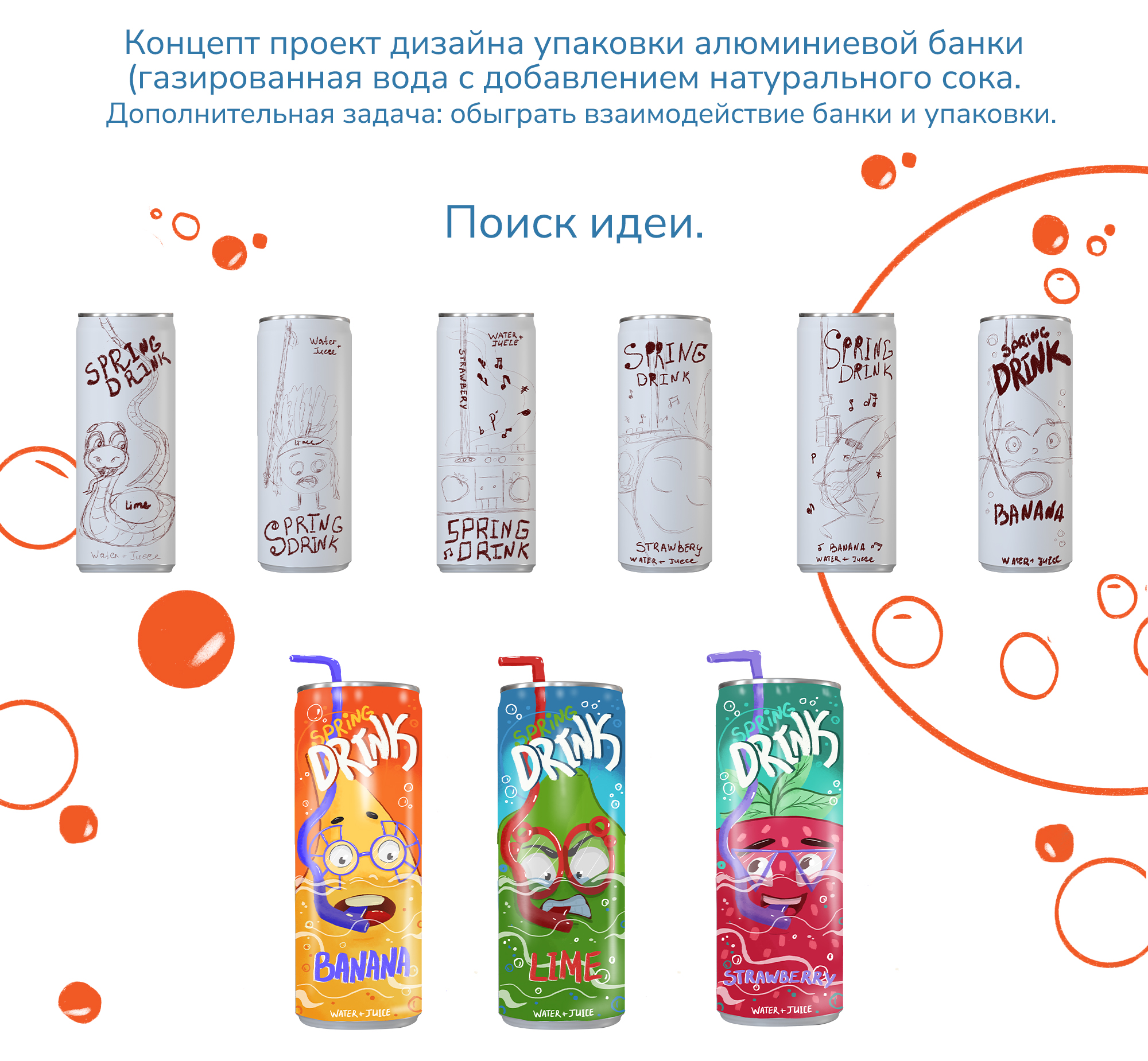 Дизайн упаковки Spring drink. — Изображение №2 — Брендинг, Иллюстрация на Dprofile