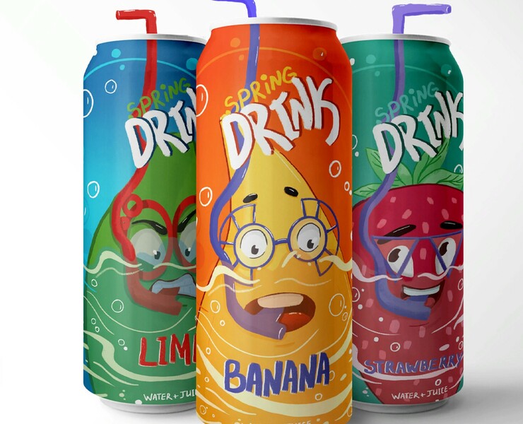 Дизайн упаковки Spring drink. — Брендинг, Иллюстрация на Dprofile