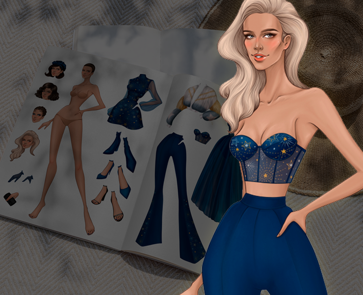 Бумажная кукла для бренда одежды | Фэшн-иллюстрация — Иллюстрация, Анимация на Dprofile