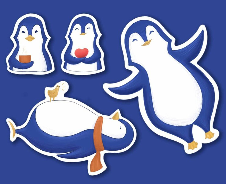 Penguin Pack — Иллюстрация на Dprofile