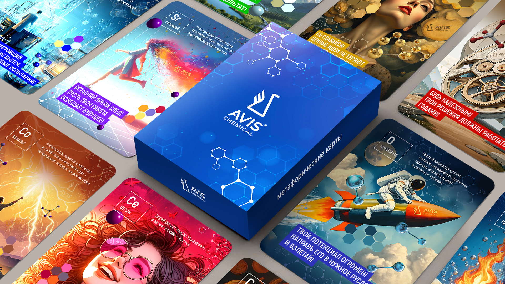 Дизайн метафорических карт для Avis Chemical — Изображение №3 — Брендинг, Иллюстрация на Dprofile