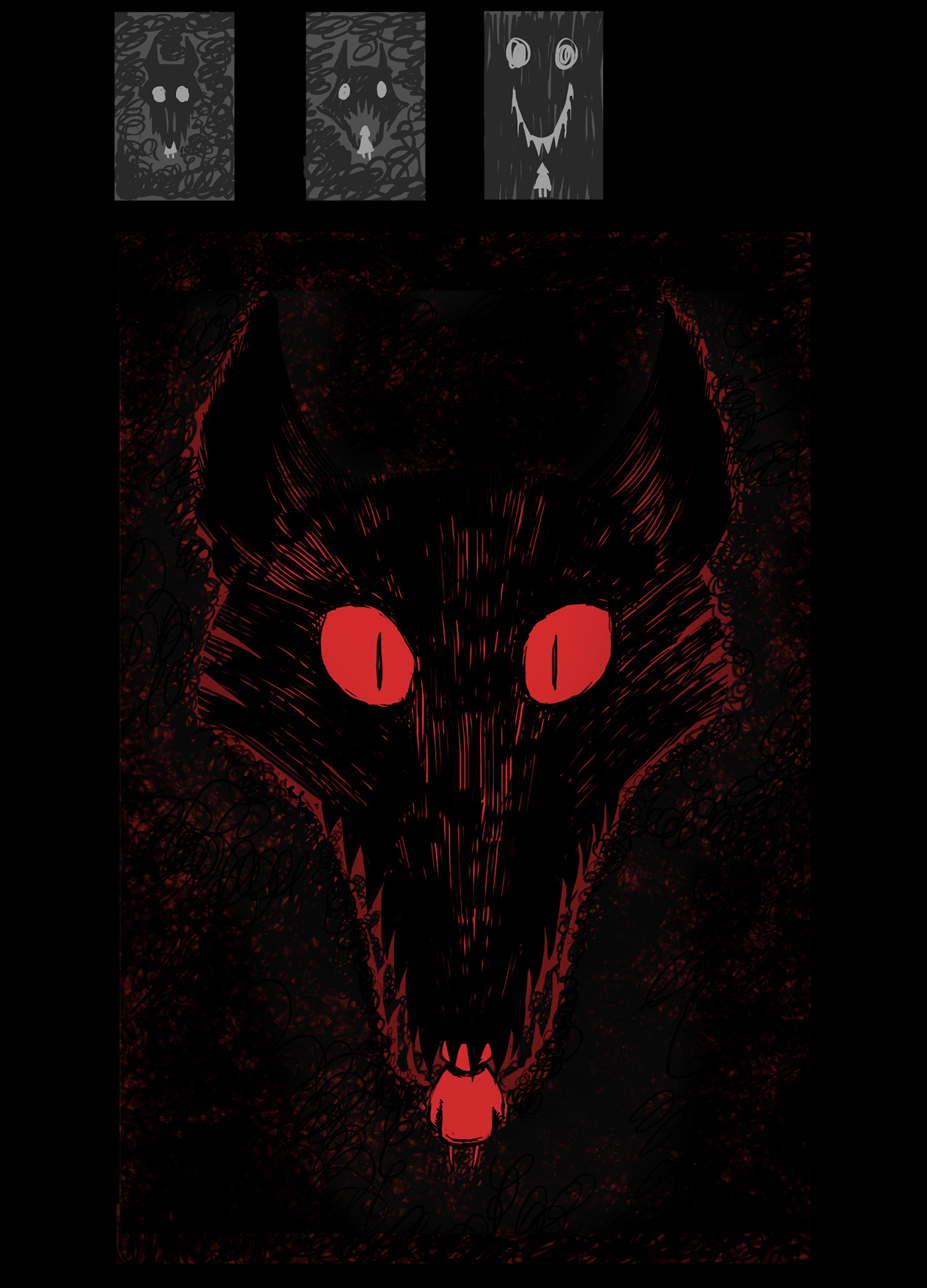 Иллюстрации для сказки "Красная шапочка" — Изображение №4 — Иллюстрация на Dprofile