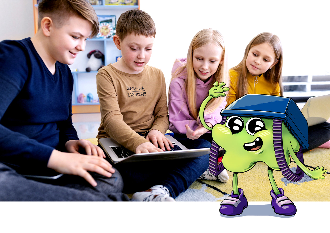 Бренд-персонаж для детской IT школы — Изображение №2 — Брендинг, Иллюстрация на Dprofile