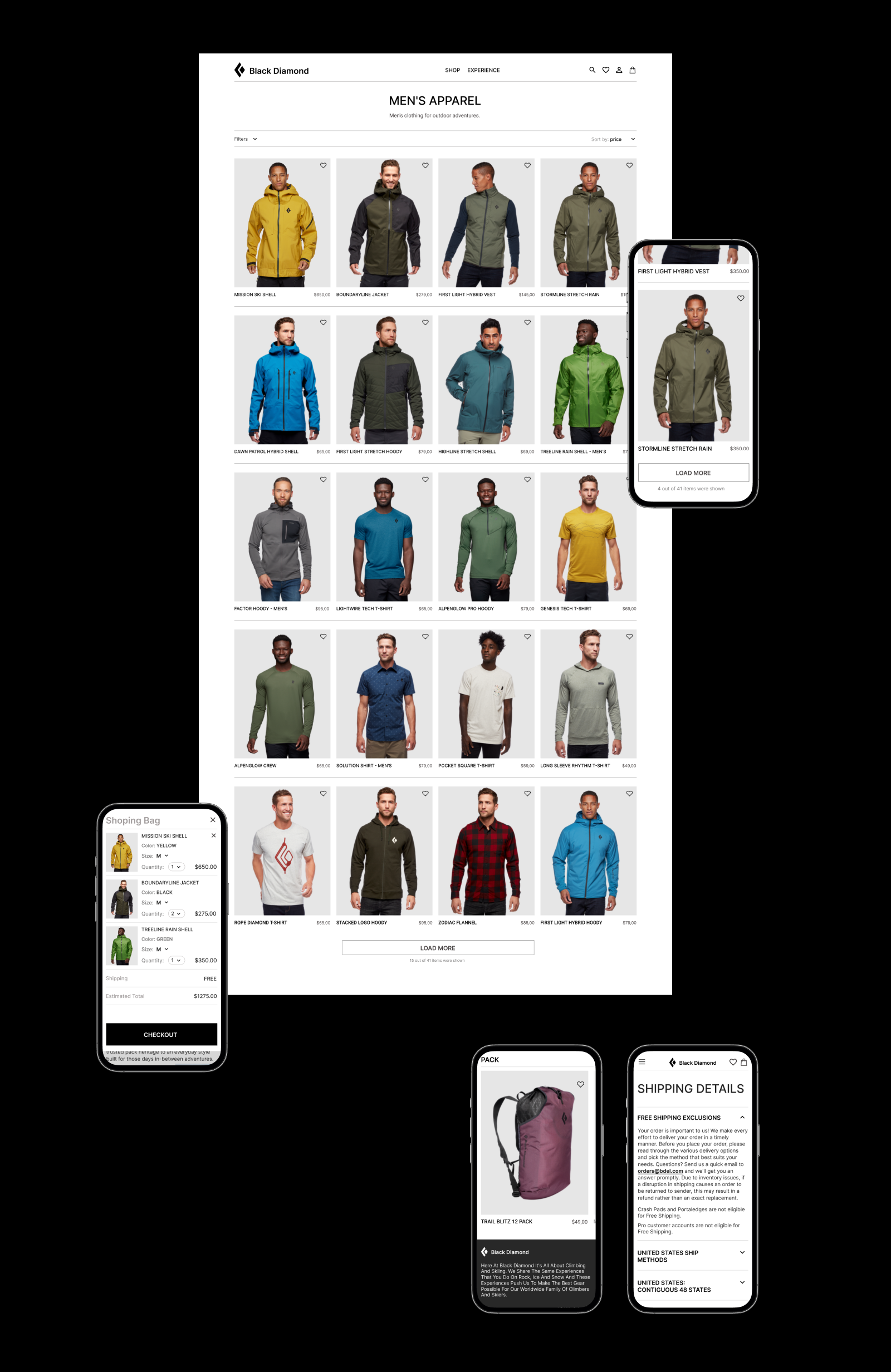 Redesign concept | Black Diamond — Изображение №4 — Интерфейсы, Брендинг на Dprofile
