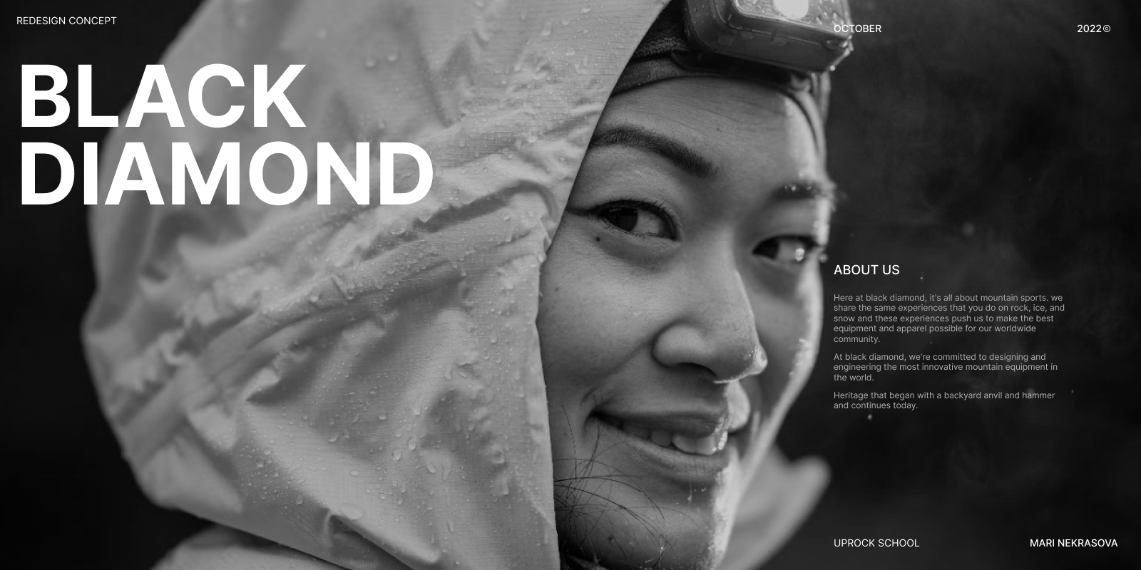 Redesign concept | Black Diamond — Изображение №1 — Интерфейсы, Брендинг на Dprofile