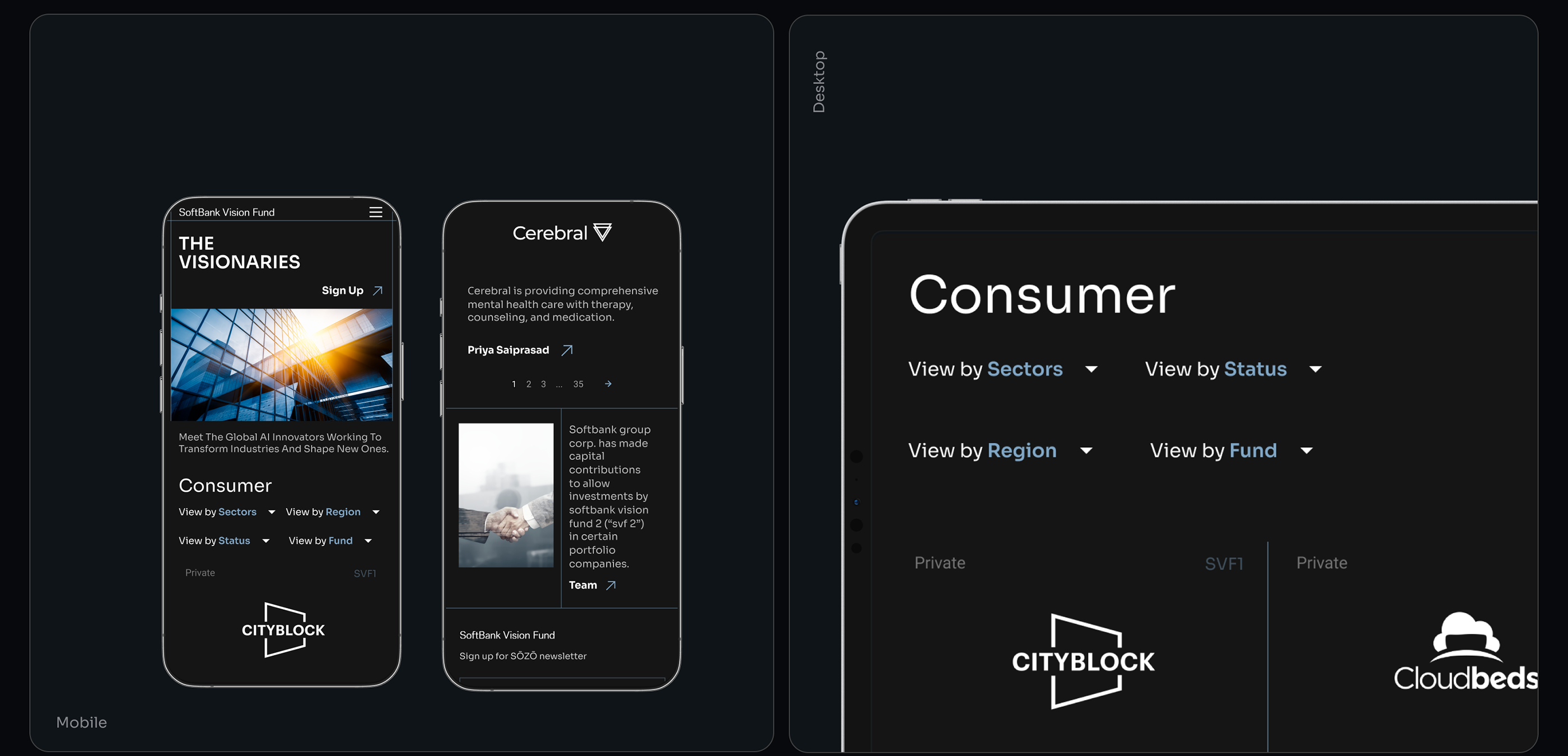 SoftBank Vision Fund | Corporate Redesign — Изображение №3 — Интерфейсы на Dprofile