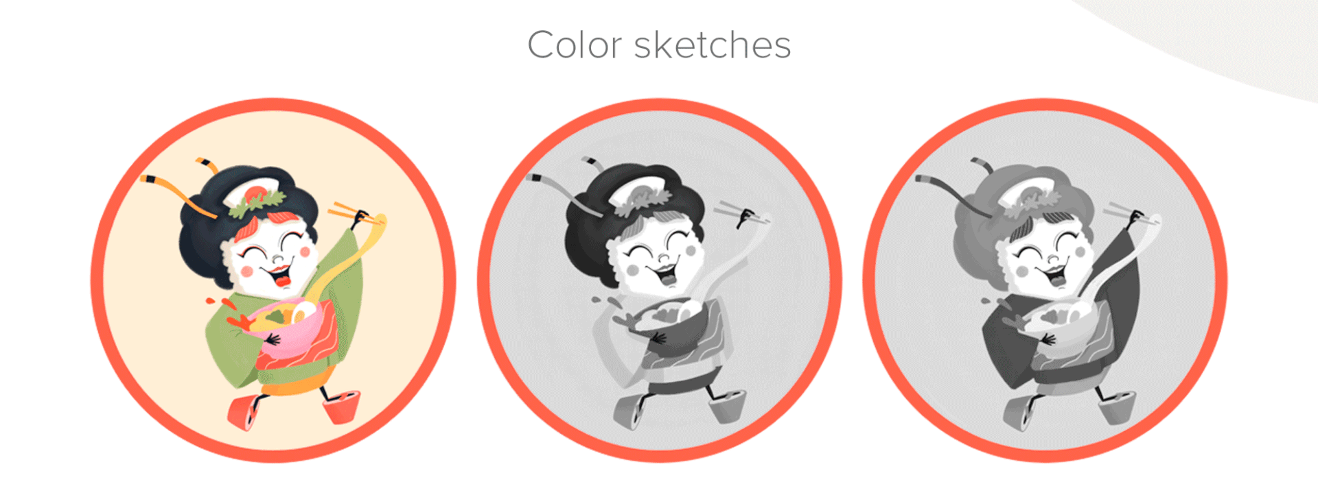 BRAND CHARACTER FOR SUSHI-BAR TANUKI — Изображение №6 — Иллюстрация на Dprofile