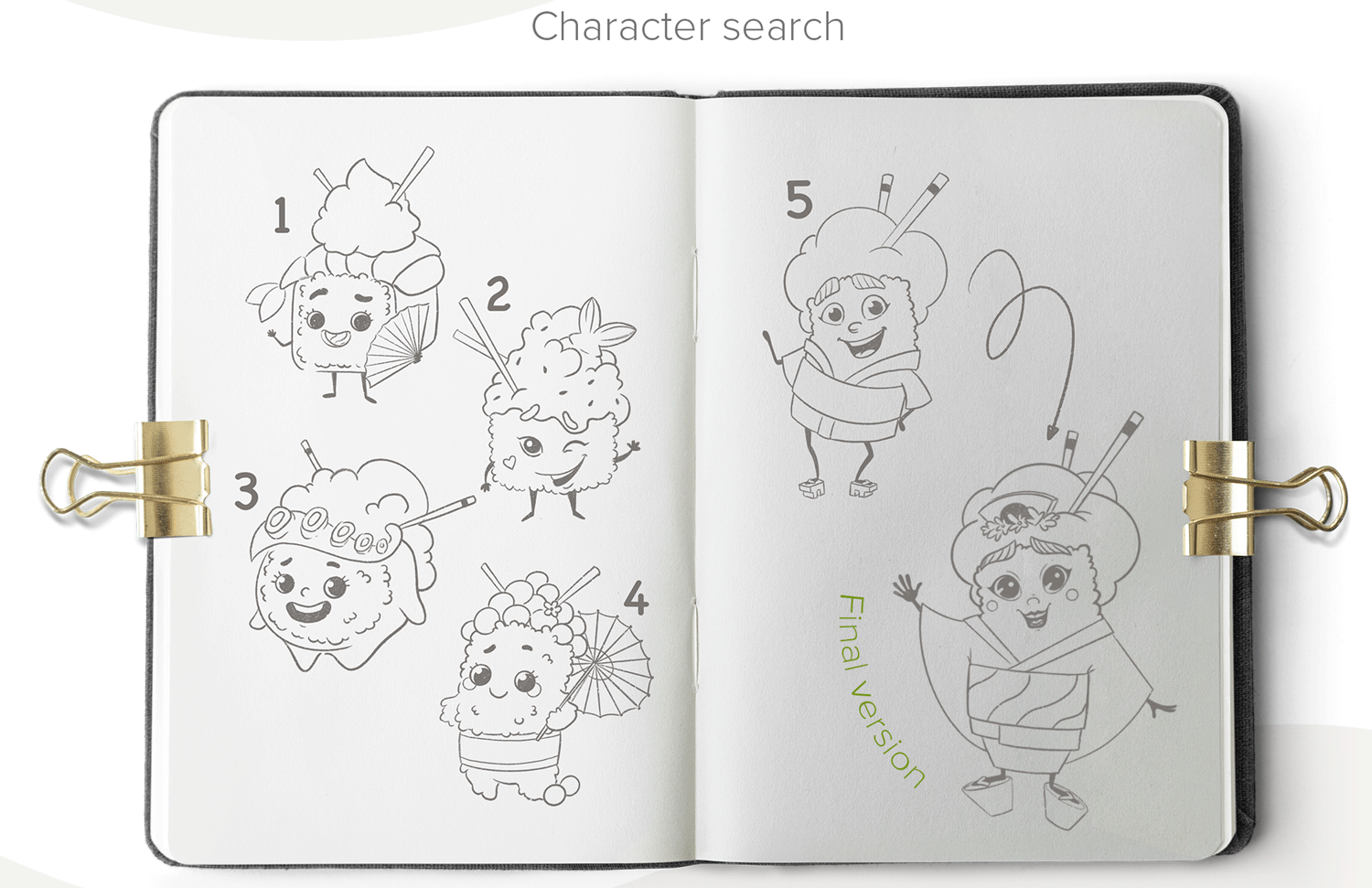 BRAND CHARACTER FOR SUSHI-BAR TANUKI — Изображение №4 — Иллюстрация на Dprofile