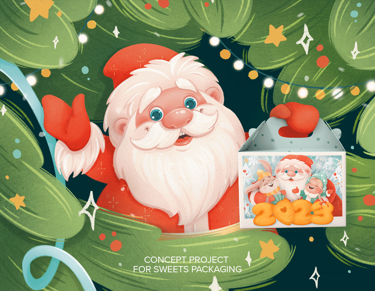 SWEETS PACKAGING ILLUSTRATIONS FOR WINTER HOLIDAYS — Изображение №1 — Иллюстрация на Dprofile