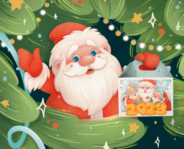 SWEETS PACKAGING ILLUSTRATIONS FOR WINTER HOLIDAYS на Dprofile