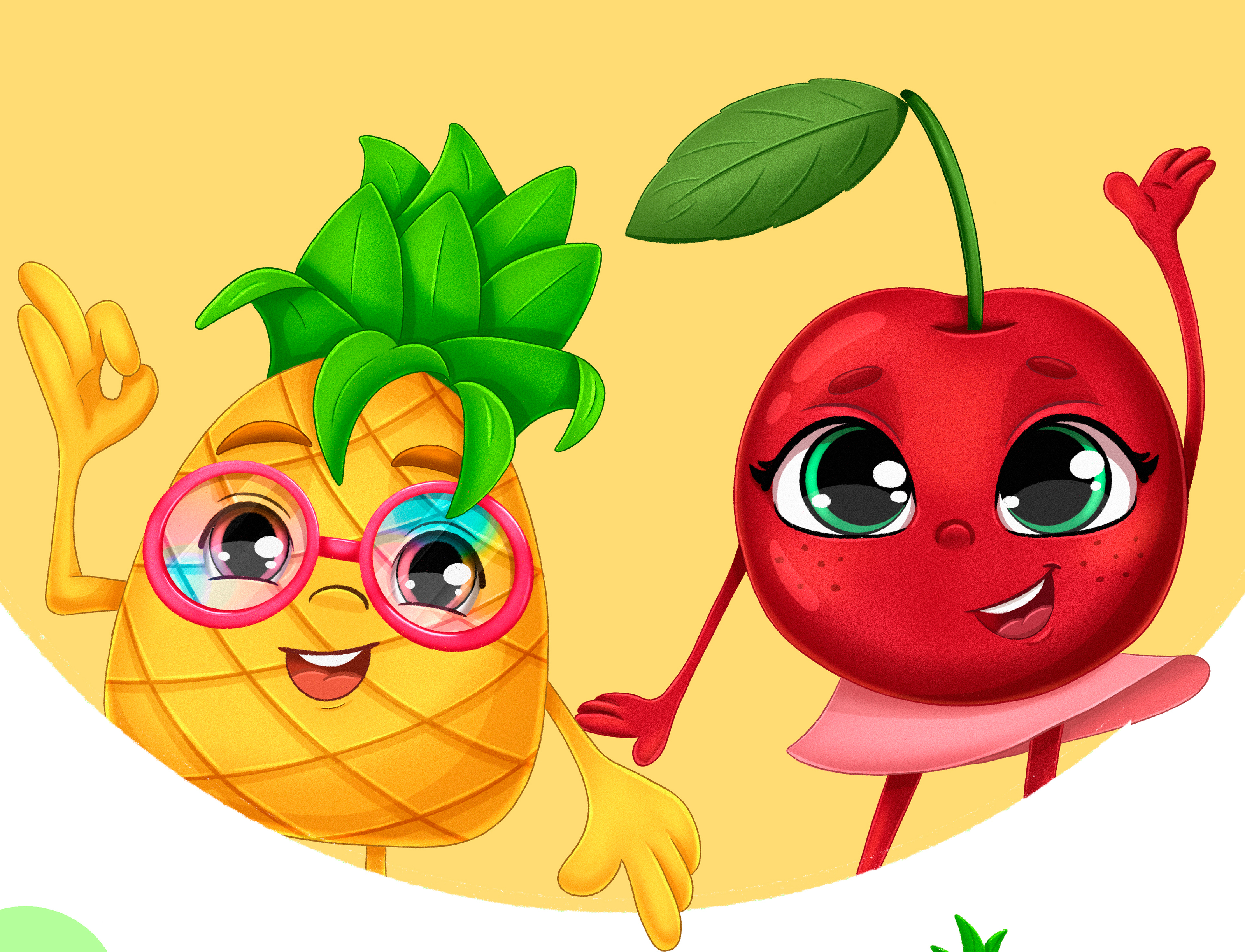 Fruit characters on packaging — Изображение №1 — Брендинг, Иллюстрация на Dprofile