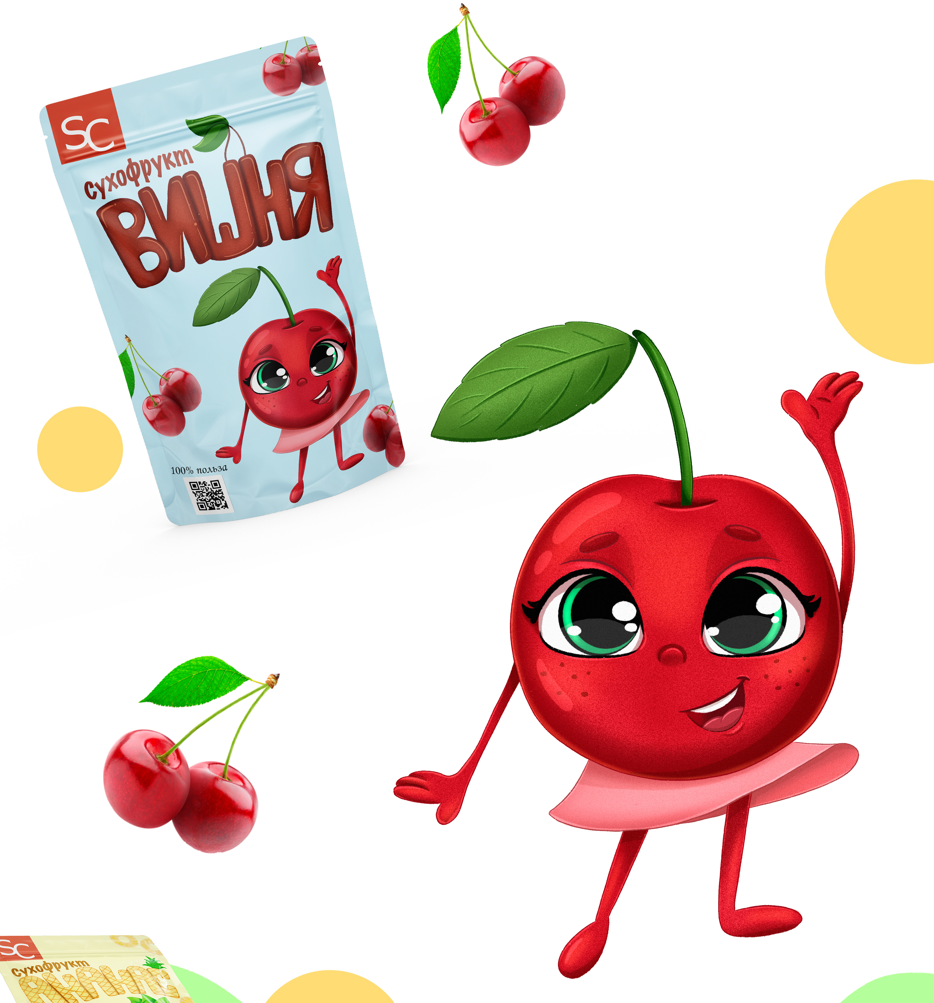 Fruit characters on packaging — Изображение №5 — Брендинг, Иллюстрация на Dprofile