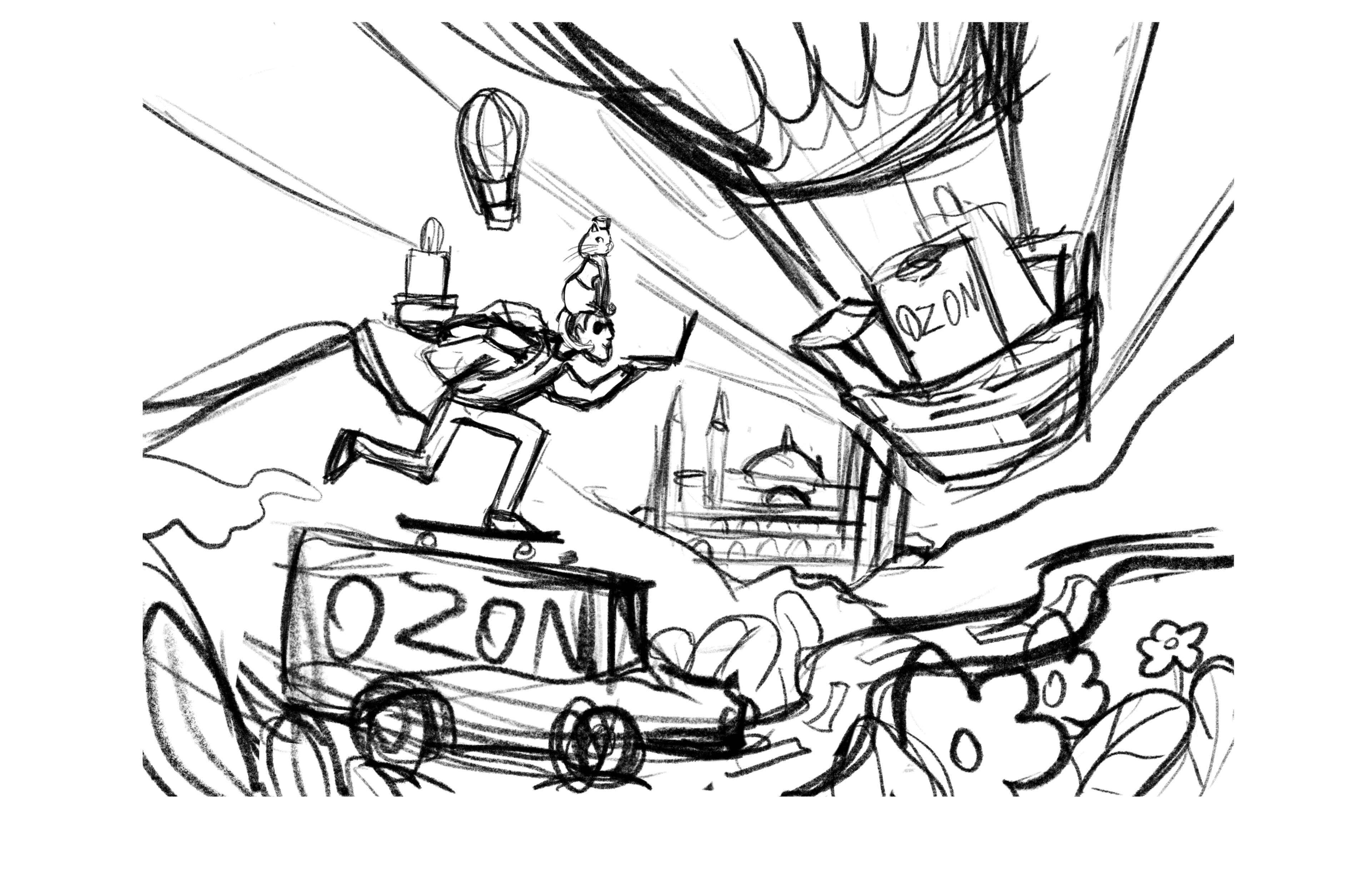 Иллюстрации для Ozon ballon — Изображение №4 — Брендинг, Иллюстрация на Dprofile