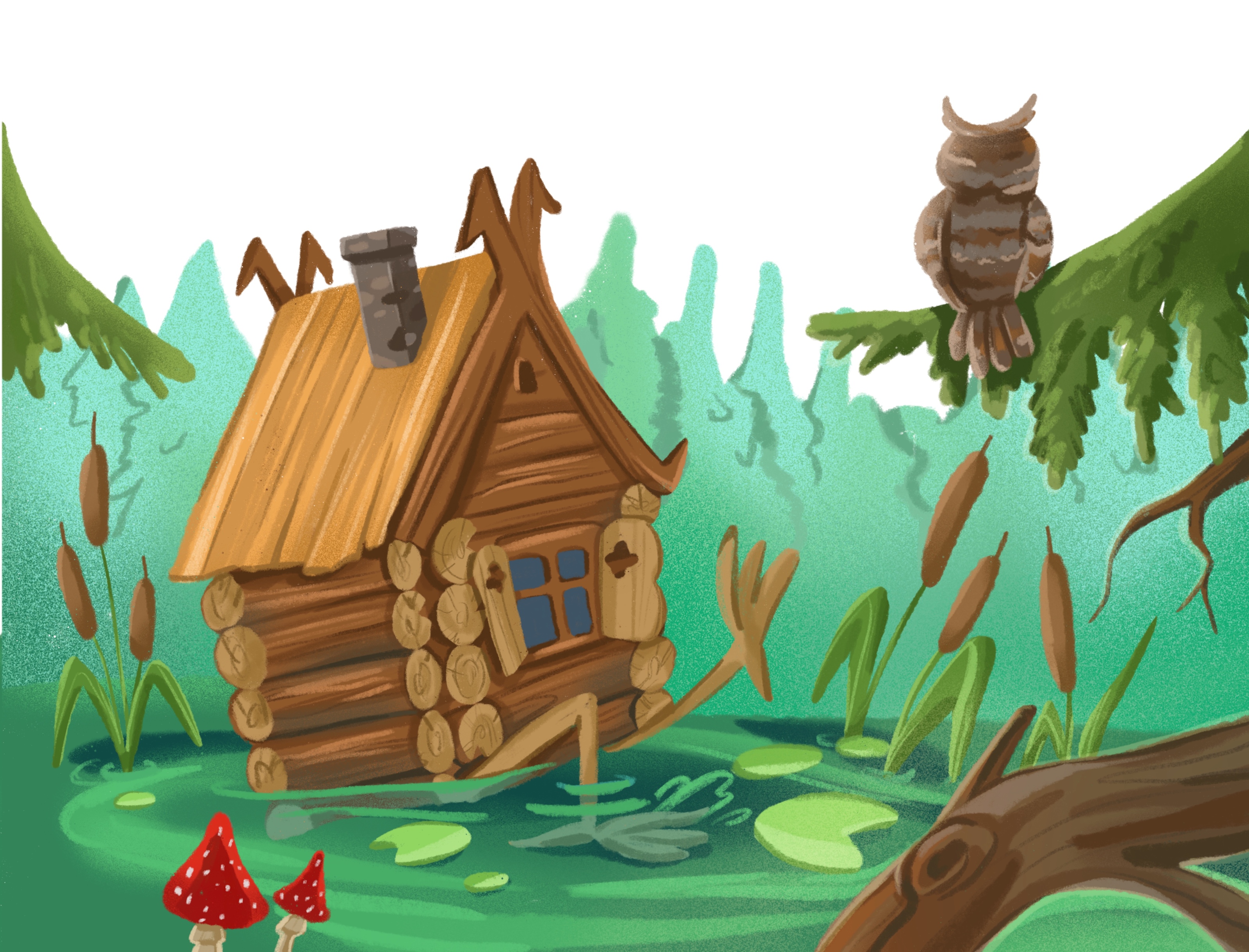 Детская книжная иллюстрация "Баба Яга" — Изображение №10 — Иллюстрация, Графика на Dprofile