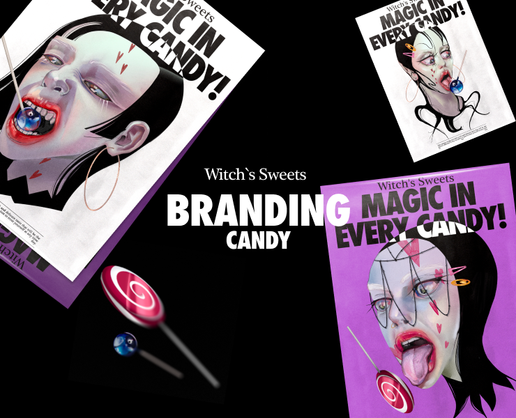 Candy branding based on illustrations — Брендинг, Иллюстрация на Dprofile