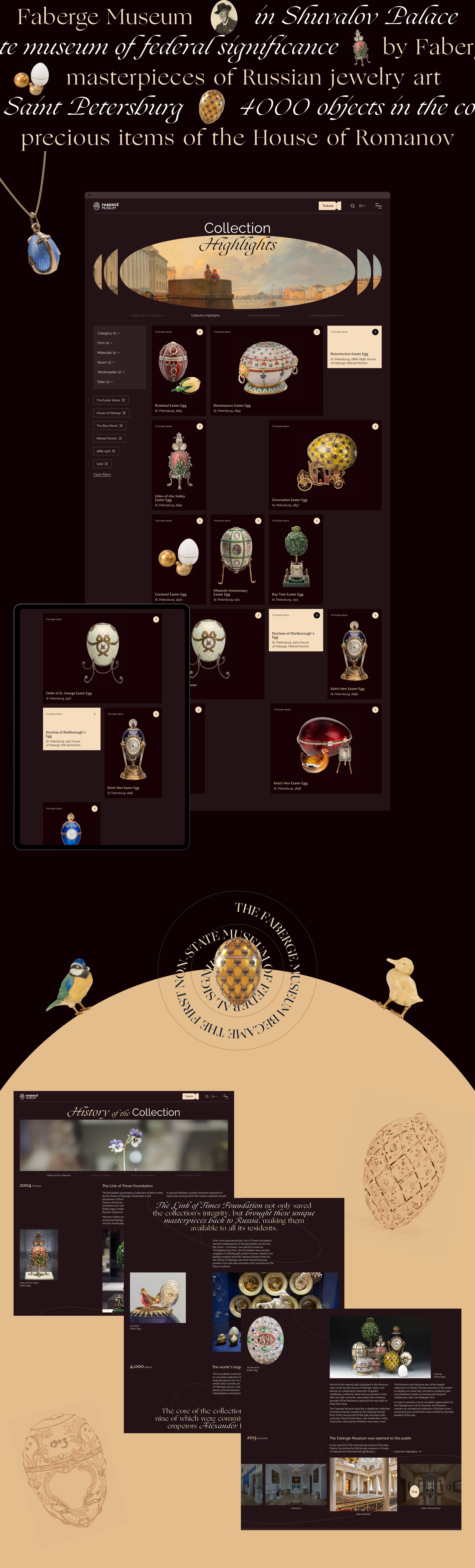 FABERGE MUSEUM | Corporate Website — Изображение №2 — Интерфейсы на Dprofile