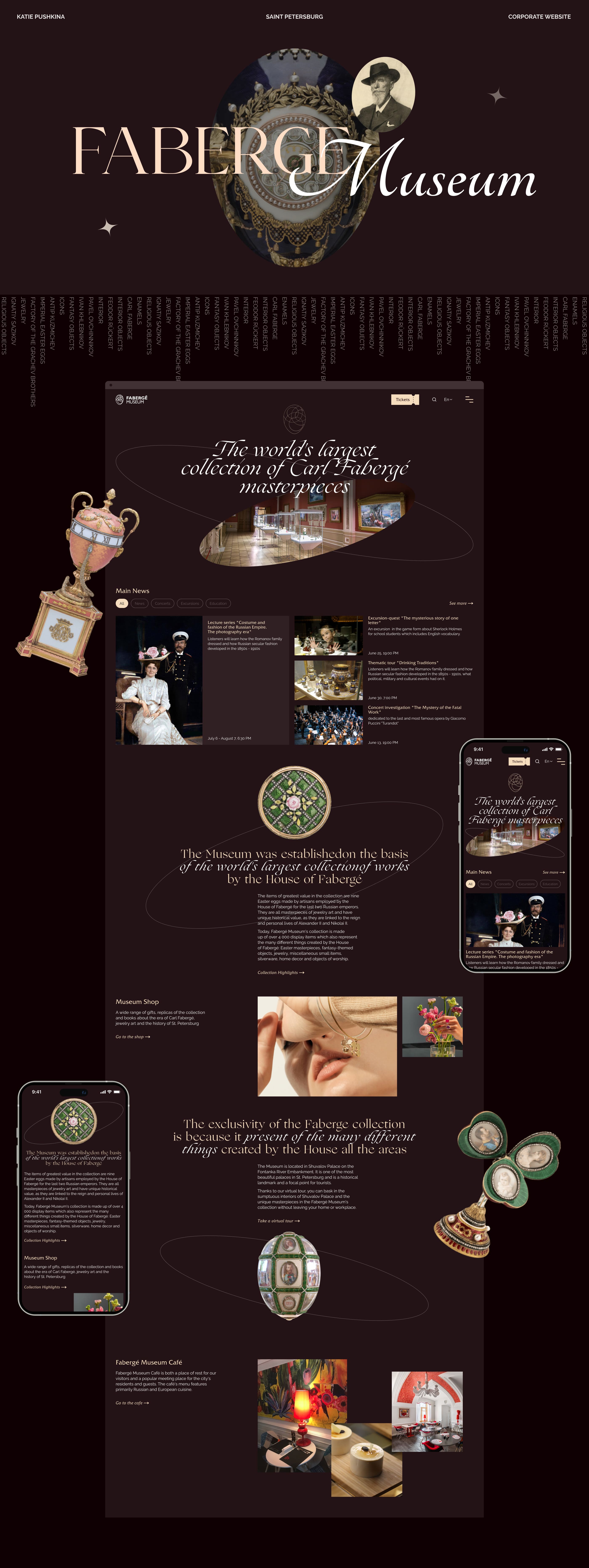 FABERGE MUSEUM | Corporate Website — Изображение №1 — Интерфейсы на Dprofile