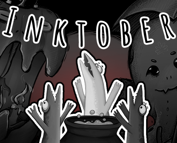 Инктобер (персонажи и предметы) — Брендинг, Иллюстрация на Dprofile