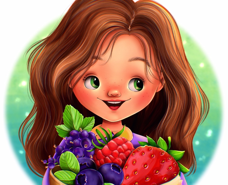 Character design little girls — Брендинг, Иллюстрация на Dprofile