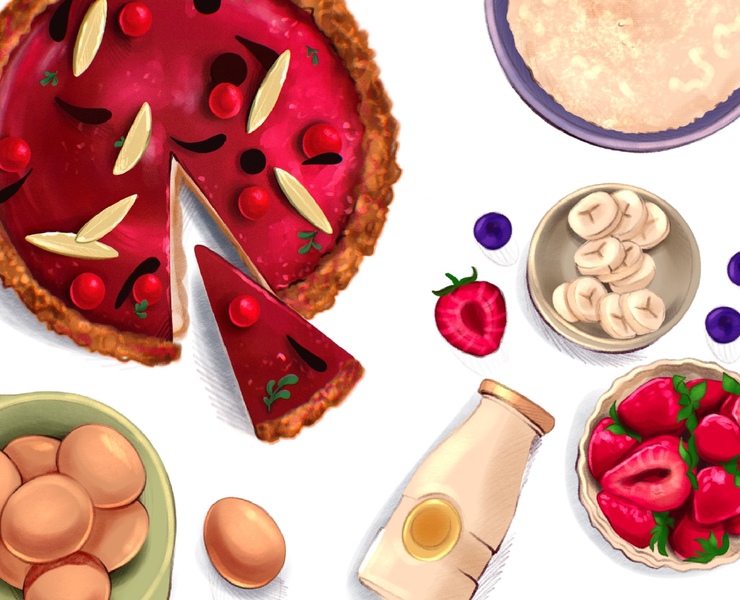 FOOD ILLUSTRATION — Брендинг, Иллюстрация на Dprofile