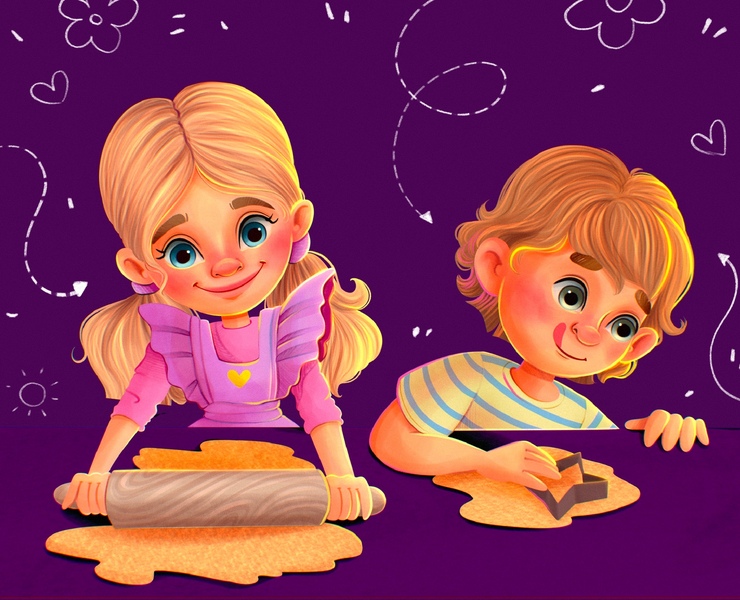Детская иллюстрация для сайта монтессори — Иллюстрация, Графика на Dprofile