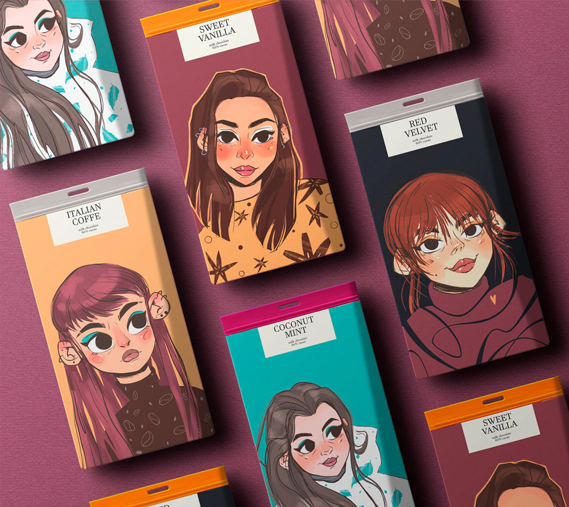 Chocolate packaging illustrations — Изображение №7 — Брендинг, Иллюстрация на Dprofile