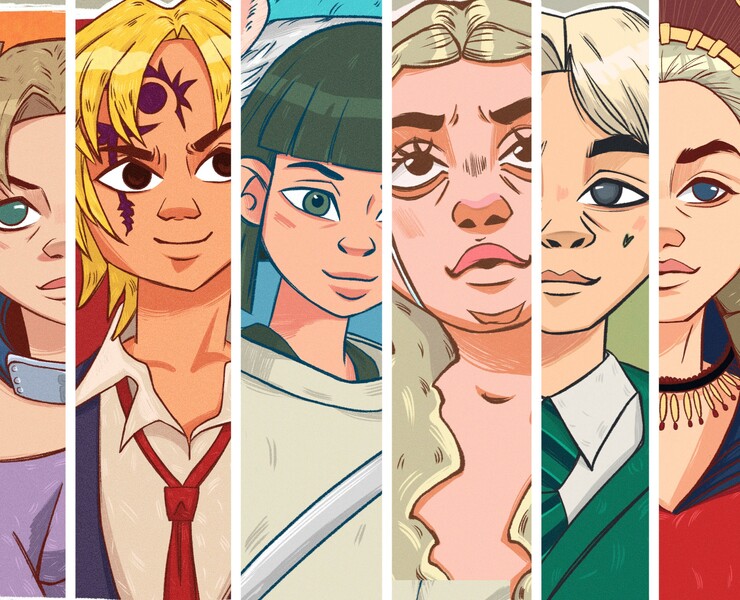 Six fan characters — Иллюстрация, Графика на Dprofile
