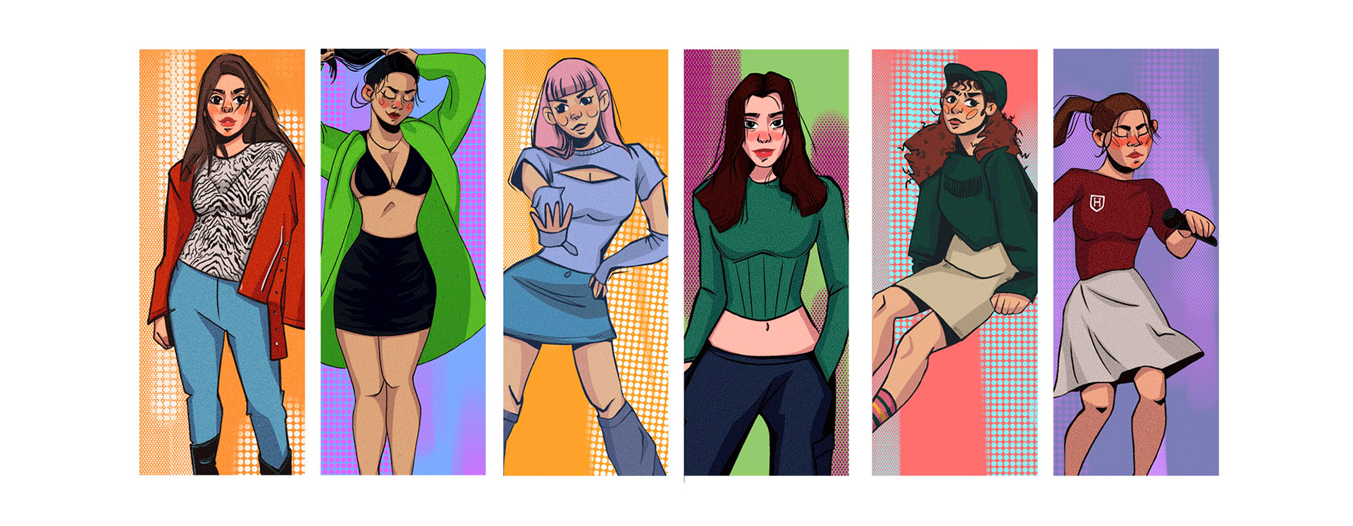 Dancing girls illustrations — Изображение №1 — Брендинг, Иллюстрация на Dprofile