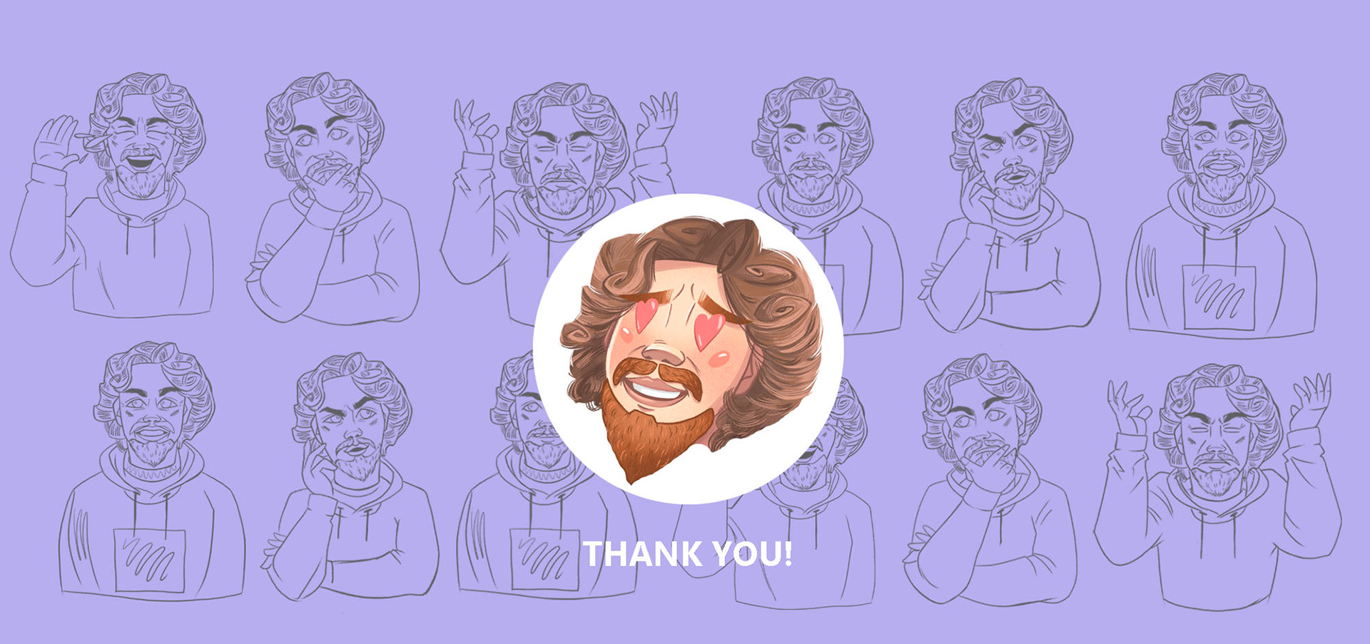 Portrait stickerpack — Изображение №8 — Иллюстрация, Графика на Dprofile