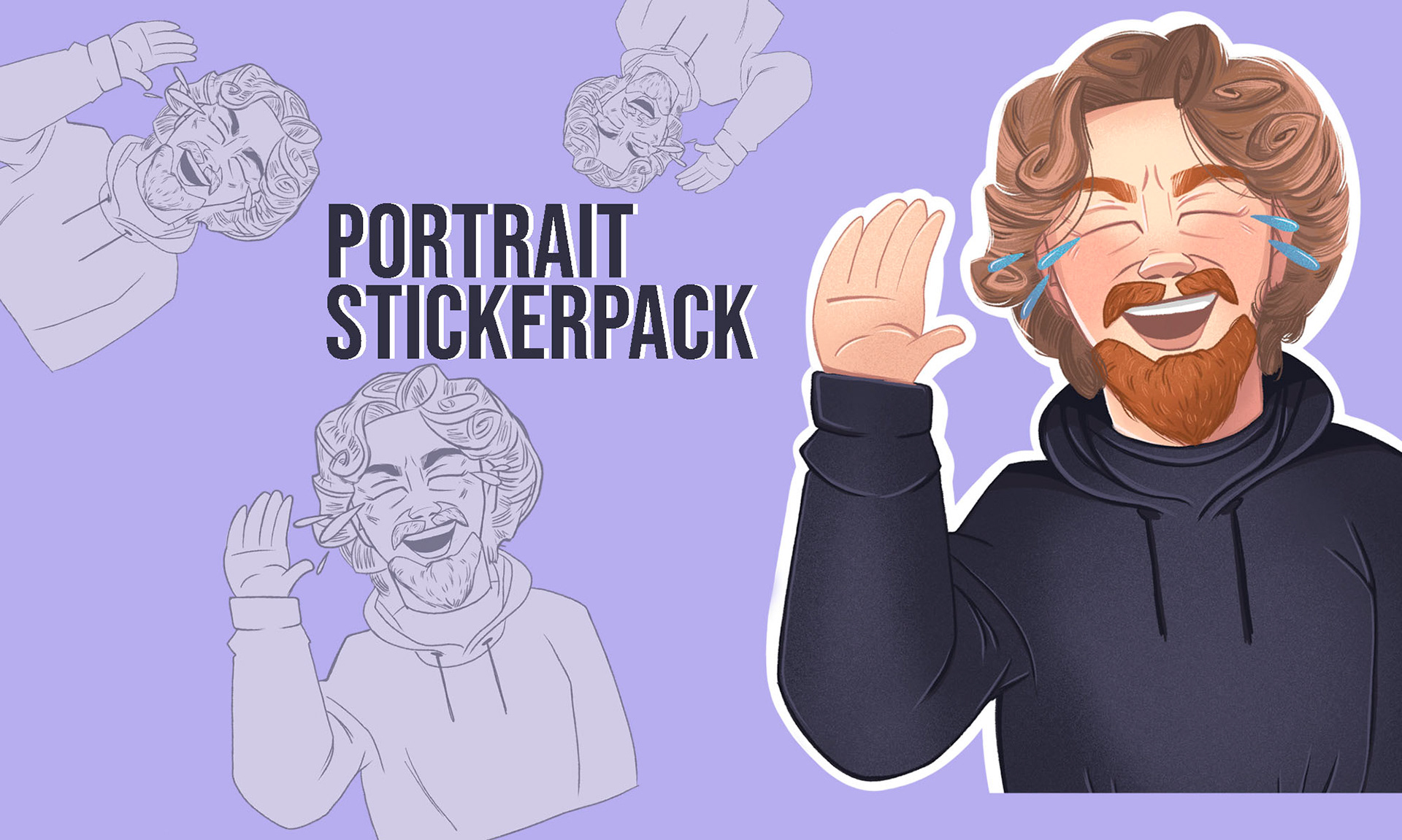 Portrait stickerpack — Изображение №1 — Иллюстрация, Графика на Dprofile