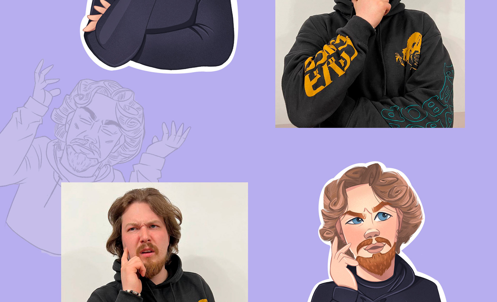 Portrait stickerpack — Изображение №5 — Иллюстрация, Графика на Dprofile