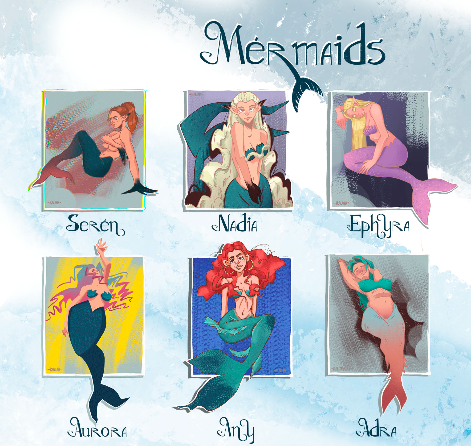 Mermaids — Изображение №1 — Иллюстрация, Графика на Dprofile