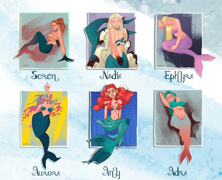 Mermaids — Иллюстрация, Графика на Dprofile