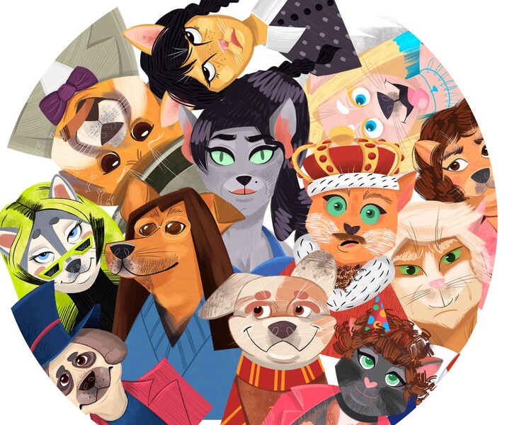 Portraits of shelter animals — Иллюстрация, Графика на Dprofile