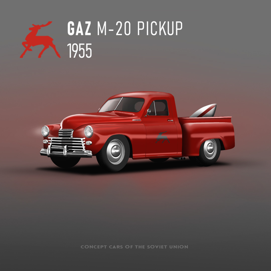 Concept GAZ-20 pickup "Surf car" — Изображение №3 — Интерфейсы, Графика на Dprofile